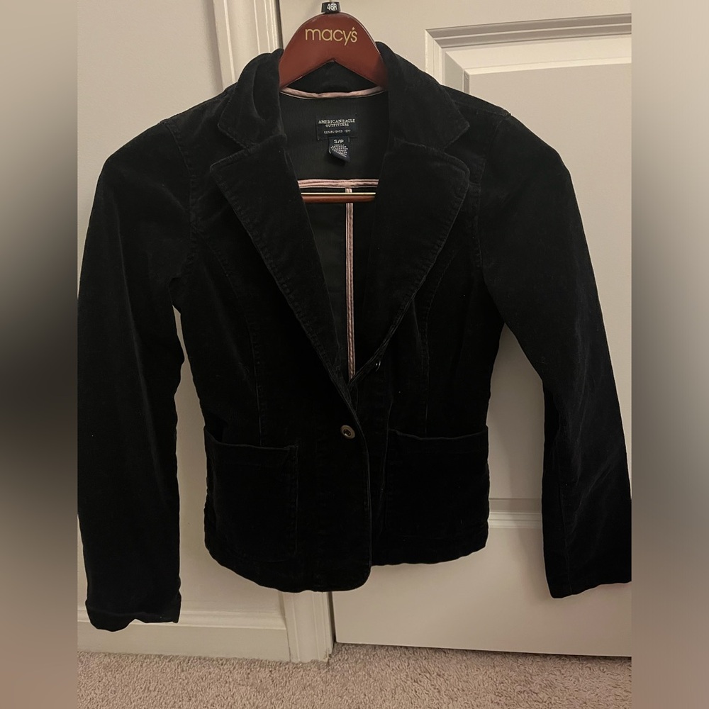American Eagle Black Corduroy Jacket Size S/P